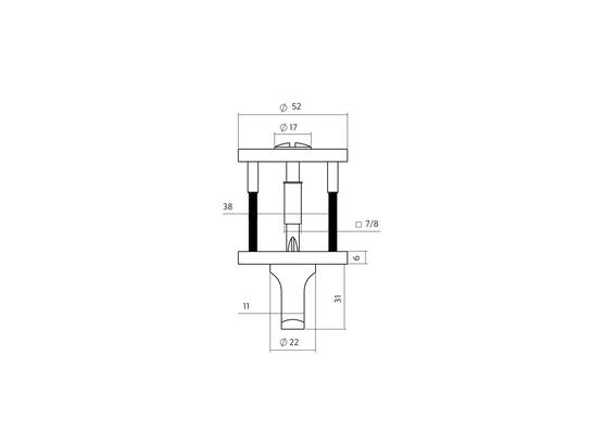 Intersteel WC-sluiting verdekt antraciet 0 52X6MM