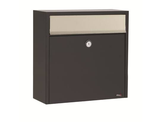Allux Brievenbus zwart met RVS klep 2500