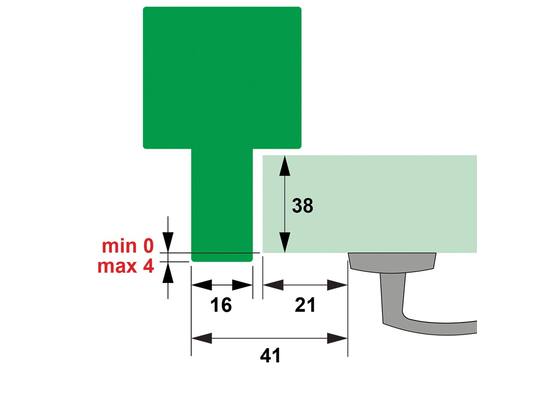 AXA Deurbeveiligingsstrip alu wit SKG* M3-EX/0-4 MM 235 CM