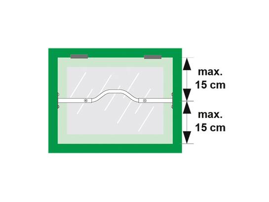 AXA Barrierestang curve wit SKG* V3 IDD 68-87 CM