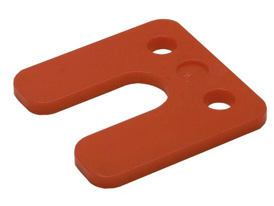 GB Drukplaat met sleuf 5 MM ROOD 70X70 48st