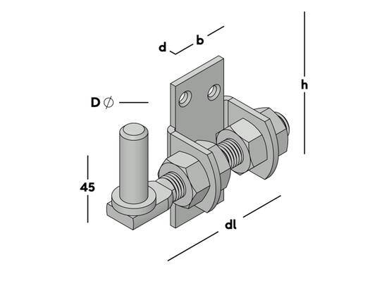 GB Plaatduim verstelbaar 125MM M16