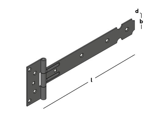 GB Kruisheng licht zwart 250MM