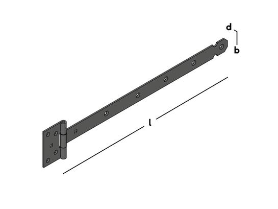 GB Kruisheng zwaar zwart 600MM