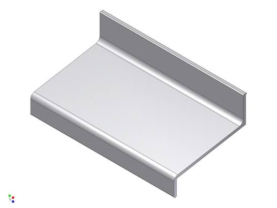 ALUART Waterslag aluminium 3 METER 40MM