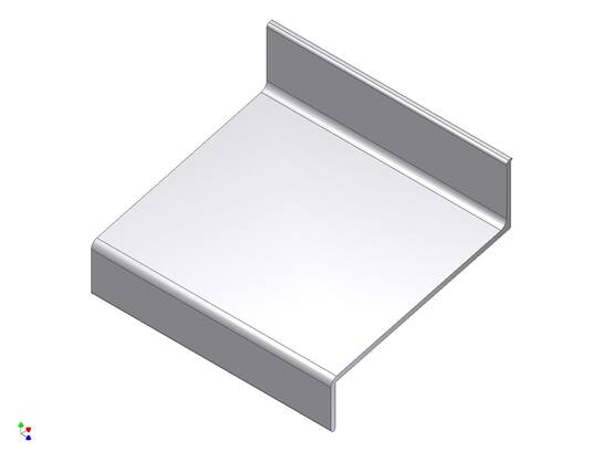ALUART Waterslag aluminium 3 METER 60MM