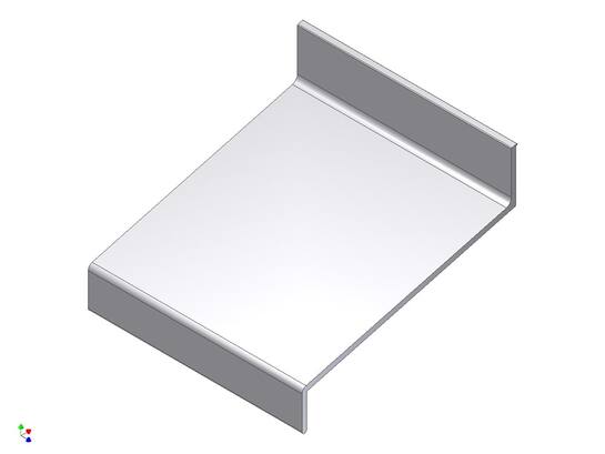 ALUART Waterslag aluminium 3 METER 80MM