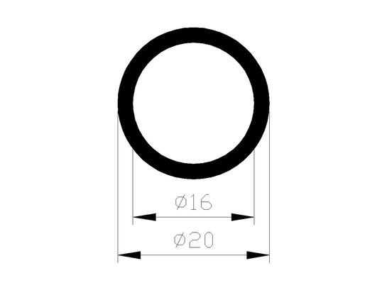 Aluart Buisprofiel rond aluminium 1 meter 20X1.5 6st
