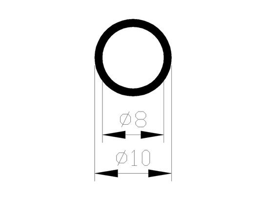 ALUART Buis rond 6 METER 10X8MM