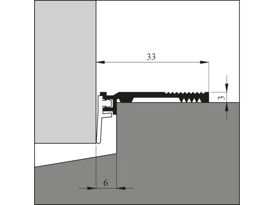 ELLEN Slijtdorpel buiten acryl ANB 6 AR 300 CM