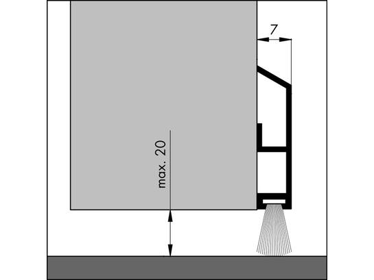 Ellen Dorpelprofiel met borstel ADS-B 100 100 CM