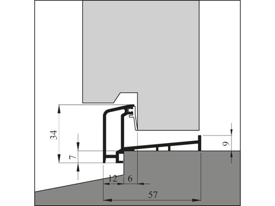 ELLEN Aanslagprofiel aluminium ANB S5 300 CM