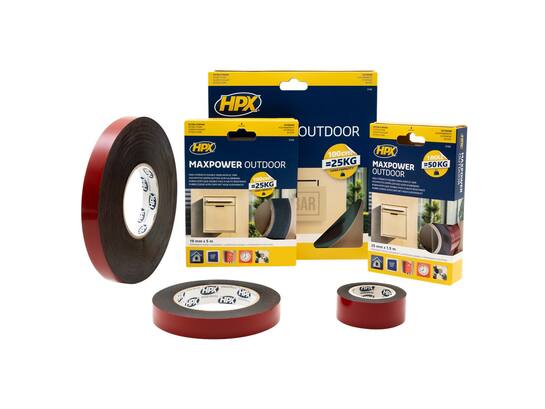 HPX Max Power Outdoor bevestigingstape zwart 25MM X 1,5 20st