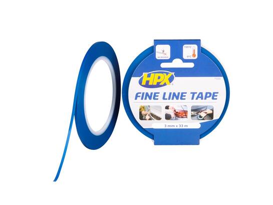 HPX Fine line tape (lineerband) blauw 3MM X 33M 20st