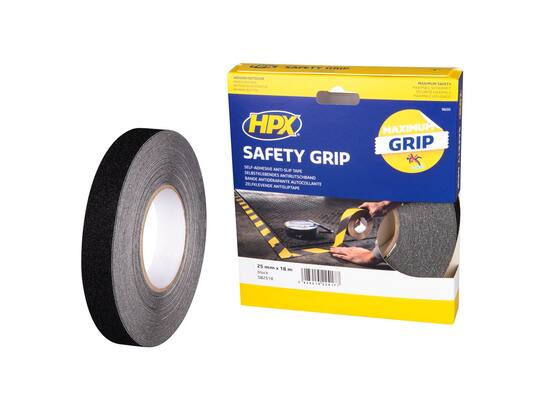 HPX Antislip tape ZWART 25MM X 18M