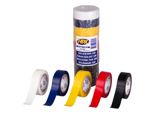 HPX PVC isolatietape gemengd 19MM X 10M 200st