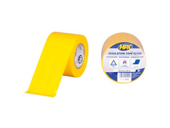 HPX PVC isolatietape GEEL 50MM X 20M