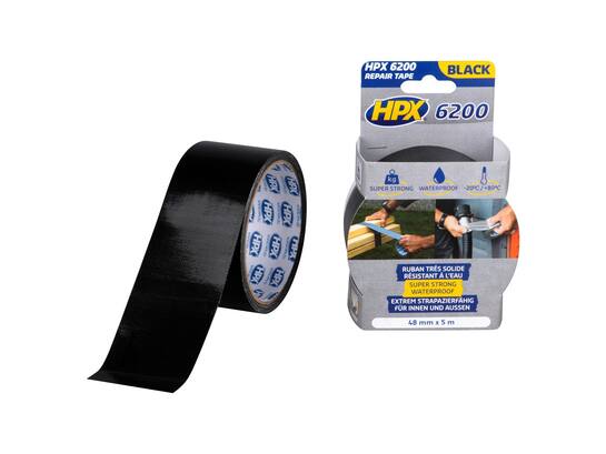 HPX Pantsertape zwart 48MM X 5M 24st