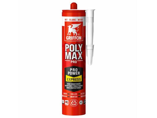 GRIFFON Montagelijm Polymax wit PRO POWER EXPRESS 435 GRAM