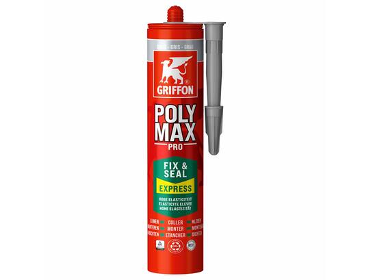 GRIFFON Montagelijm Polymax grijs FIX & SEAL EXPRESS 425 GRAM