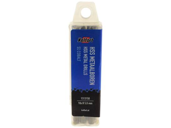 Kelfort Metaalboor HSS cobalt 5.0 mm 10 stuks