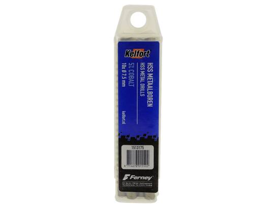 Kelfort Metaalboor HSS cobalt 7.5 mm 10 stuks