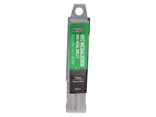 Kelfort Metaalboor HSS geslepen 4.2 mm 10 stuks