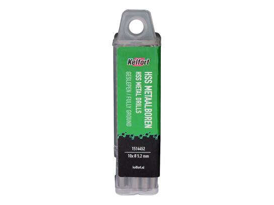 Kelfort Metaalboor HSS geslepen 5.2 mm 10 stuks
