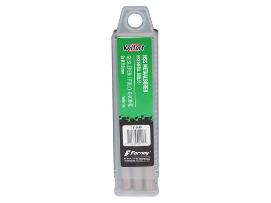 Kelfort Metaalboor HSS geslepen 9.0 mm 5 stuks