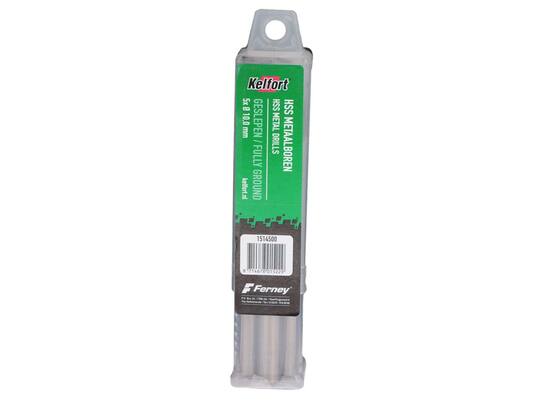 Kelfort Metaalboor HSS geslepen 10.0 mm 5 stuks