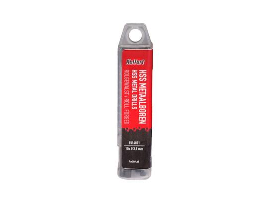 Kelfort Metaalboor HSS rolgewalst 3.1 mm 10 stuks
