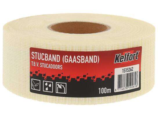 Kelfort Gaasband zelfklevend wit 50 mmX100 meter