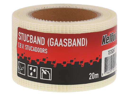 Kelfort Gaasband zelfklevend wit 50 mmX100 meter