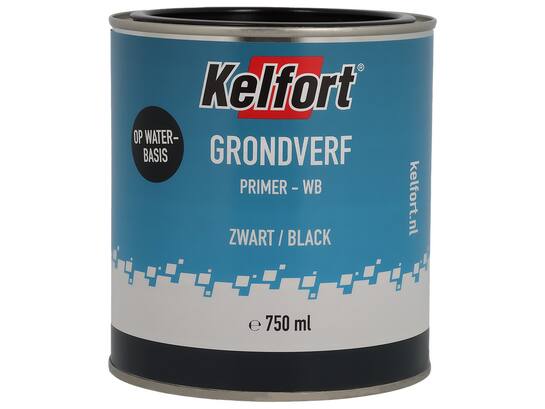 Kelfort Grondverf zwart waterbasis 750ML