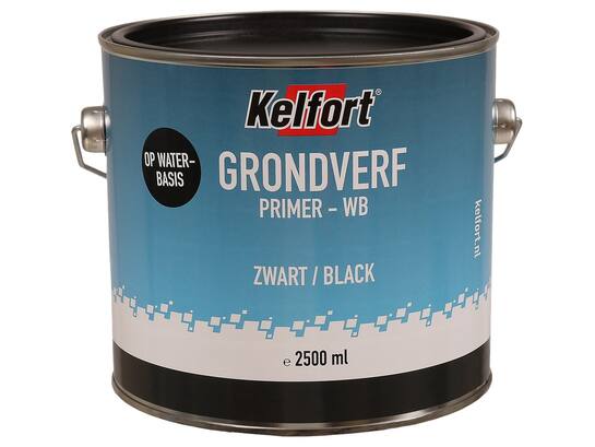 Kelfort Grondverf zwart waterbasis 2500 ml