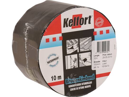 KELFORT Bitumenkimband LOODKLEUR 10MX100 MM