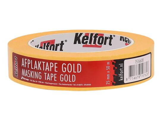 Kelfort Afplaktape gold 25 MM X 50