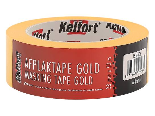 Kelfort Afplaktape gold 25 MM X 50