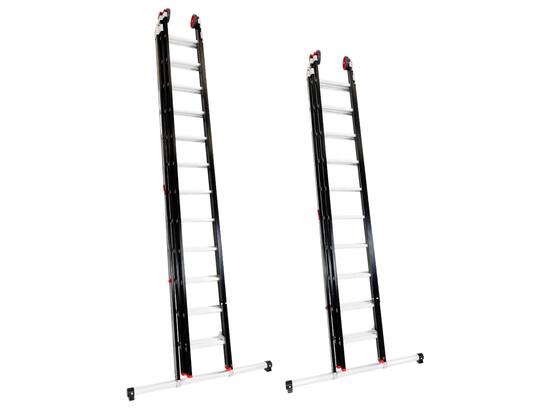 Kelfort Reformladder zwart gecoat met stabilisatiebalk 3X12 TR