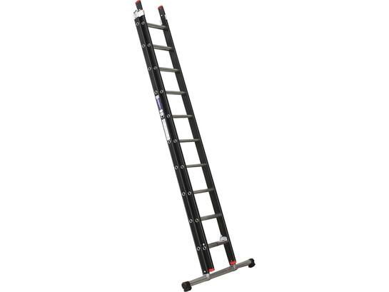 KELFORT Reformladder zwart gecoat MET STABILISATIEBALK 2X10 TRE