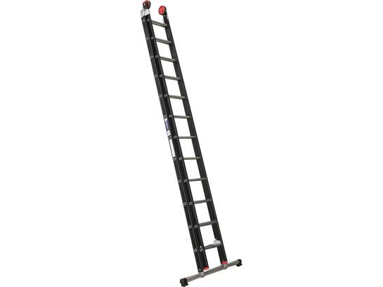 KELFORT Reformladder zwart gecoat MET STABILISATIEBALK 2X12 TRE