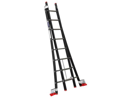 KELFORT Reformladder zwart gecoat MAGNUS 2X8 TREDEN