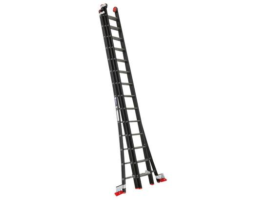 KELFORT Reformladder zwart gecoat met gevelrol MAGNUS 3X14 TREDE