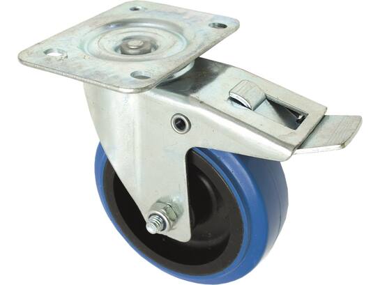 KELFORT Zwenkwiel blauw met rem DIAM. 200 MM 138X109 MM