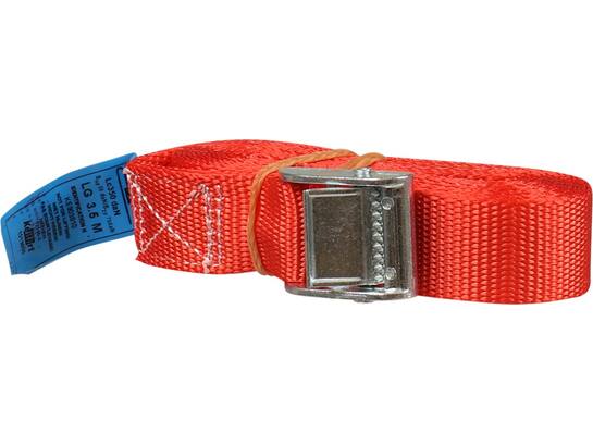 Kelfort Spanband rood met klemgesp 25 mm X3.5 meter