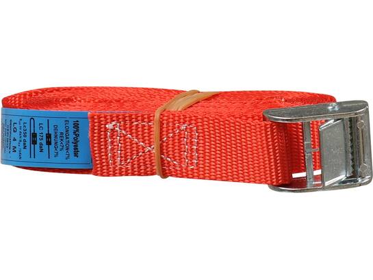 Kelfort Spanband rood met klemgesp 25 mm X4.0 meter