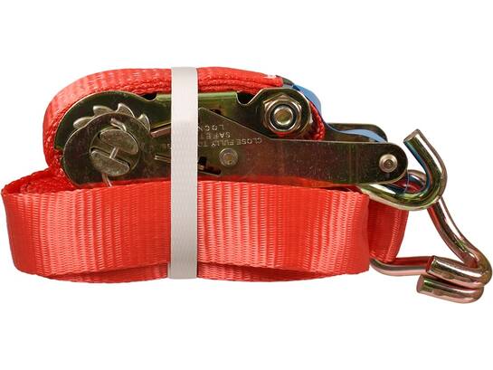 Kelfort Spanband rood met ratel en haken 3000 kg 35 mm X5,0 meter