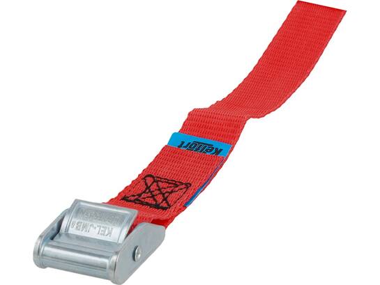 Kelfort Spanband rood met klemgesp 25 mm X10,0 meter