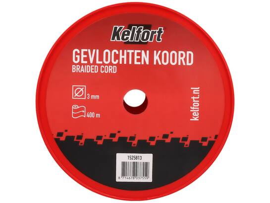 Kelfort Koord gevlochten wit 3 MM