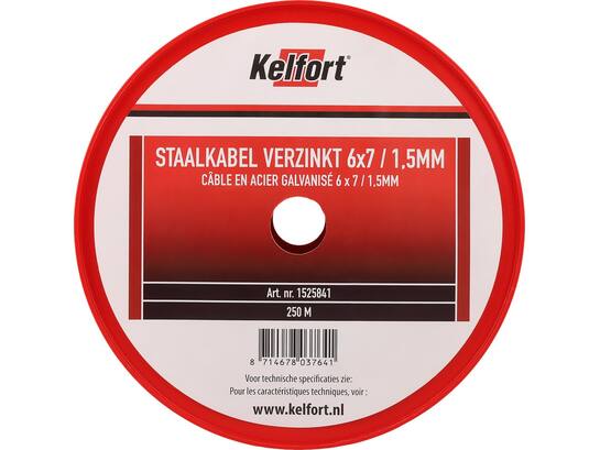 Kelfort Staalkabel geg 6x7 1,5 MM